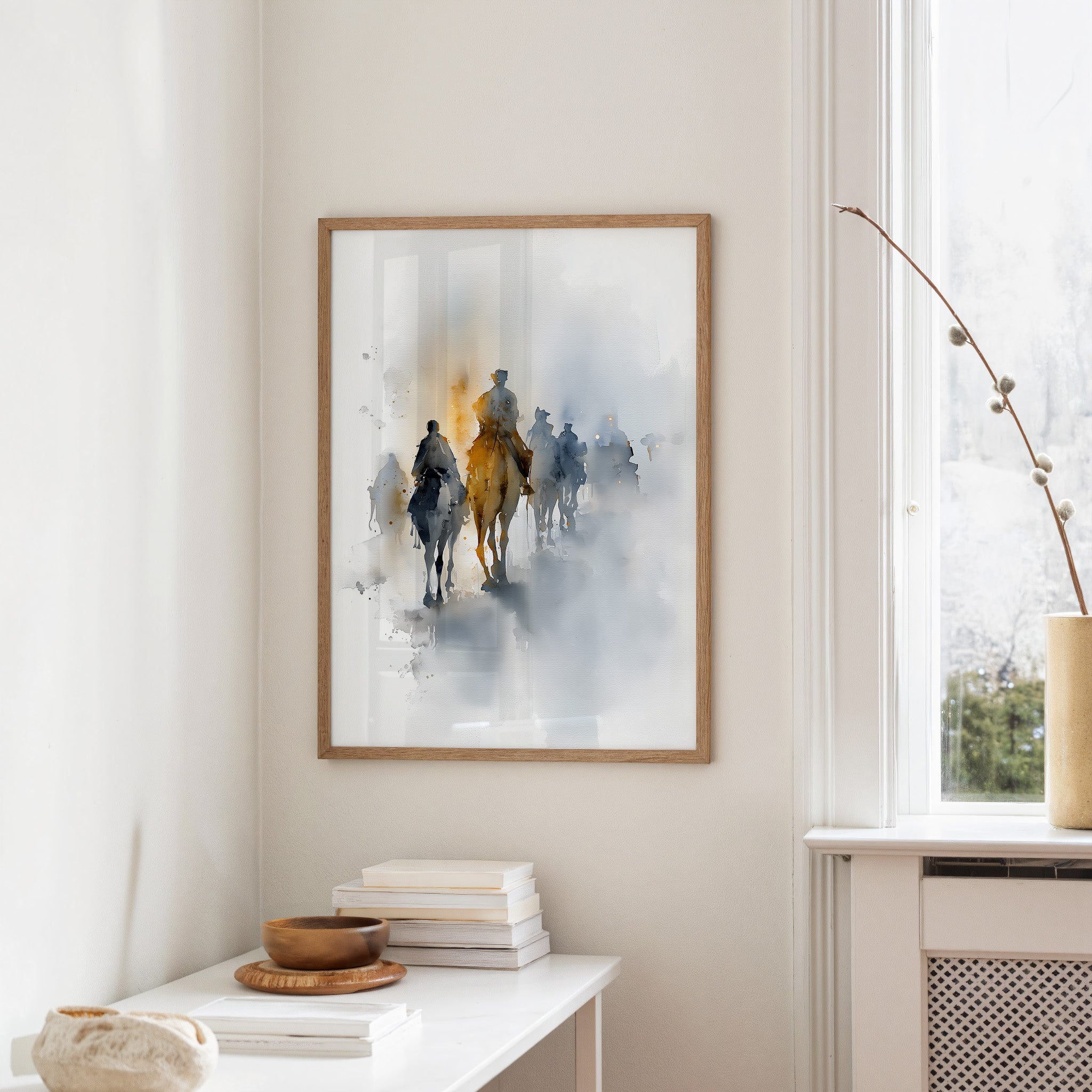 Riders Vanish Into Morning Haze