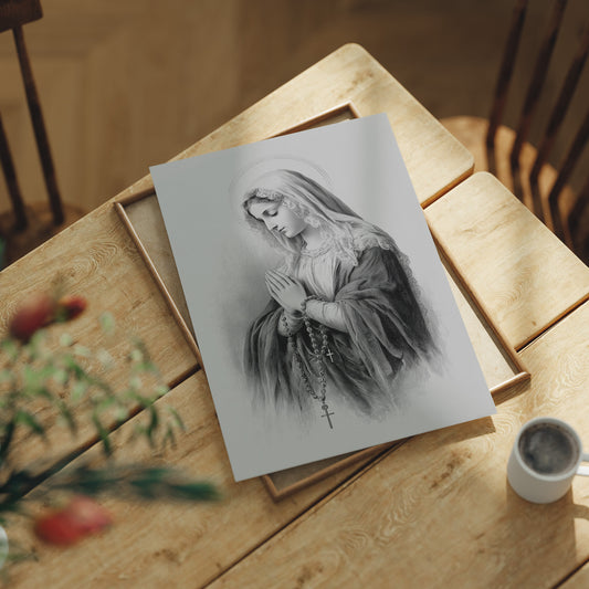 Quiet Prayer On Rustic Wood
