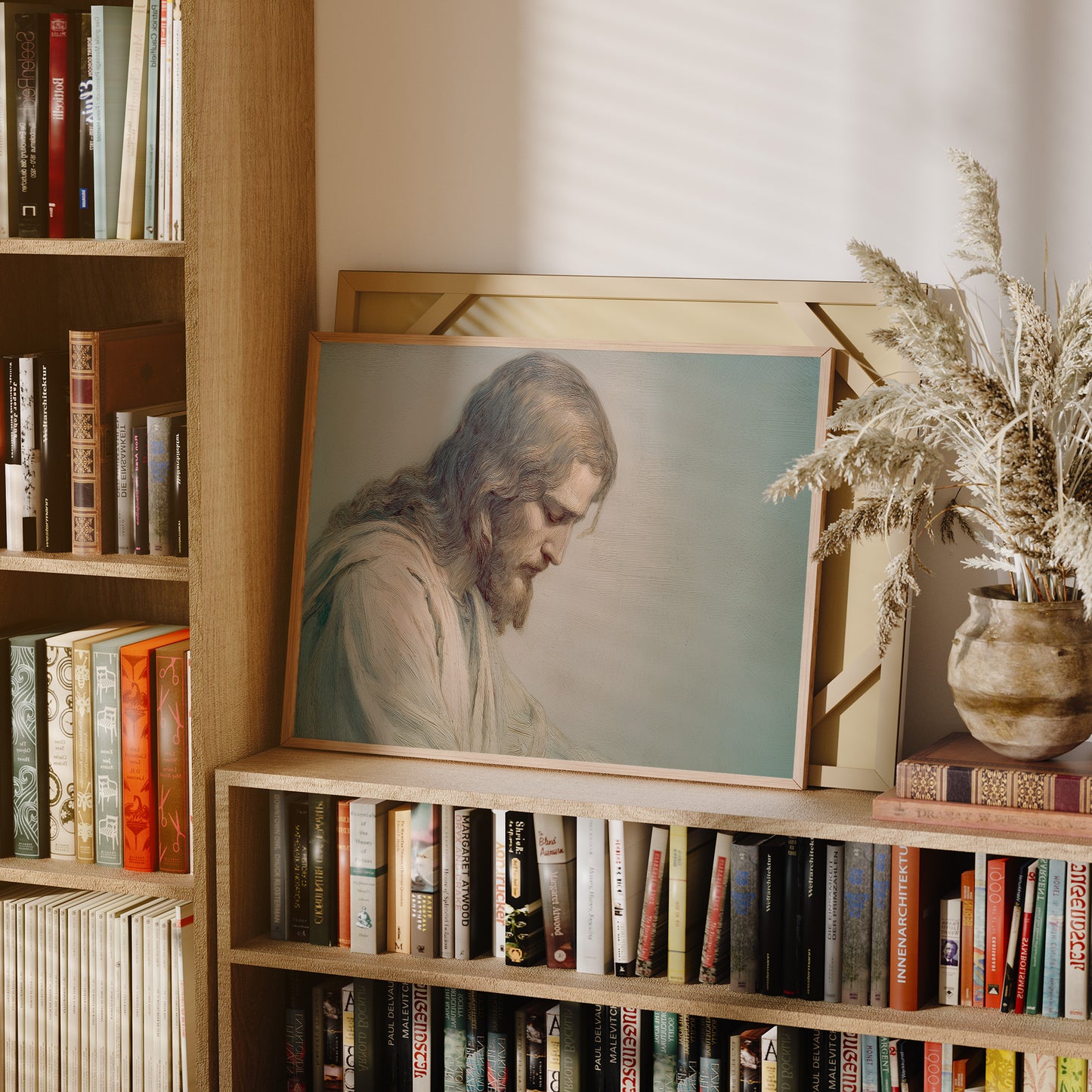 Quiet Portrait Among Beloved Pages