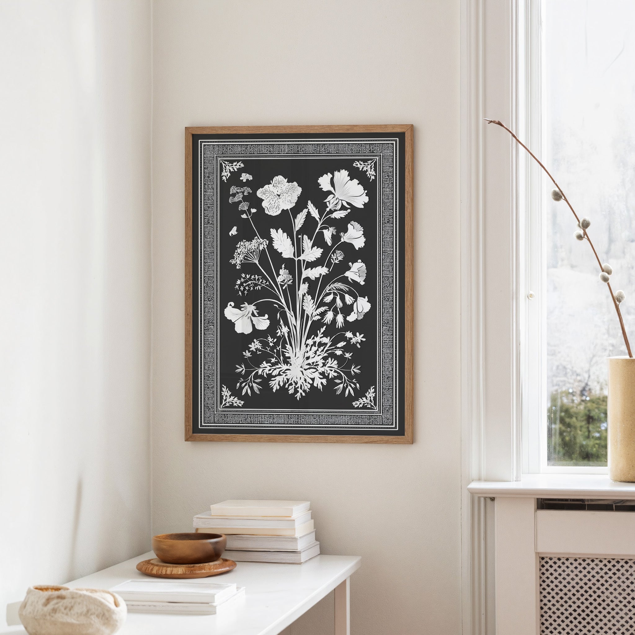 Botanist's Journal In Negative Space