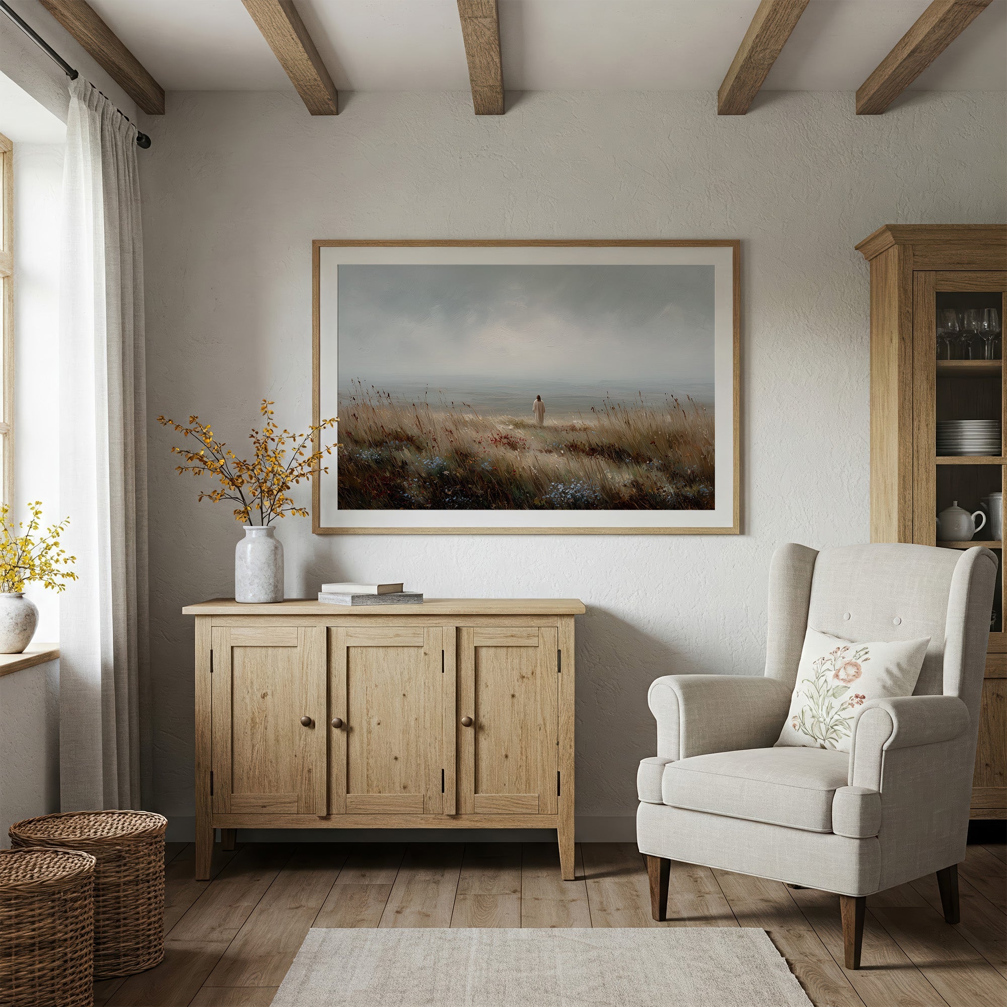 Solitude Calls Across Misty Fields