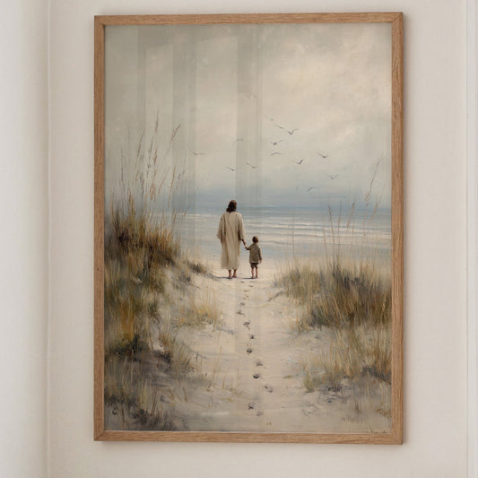 Footprints Lead To Ocean Promise