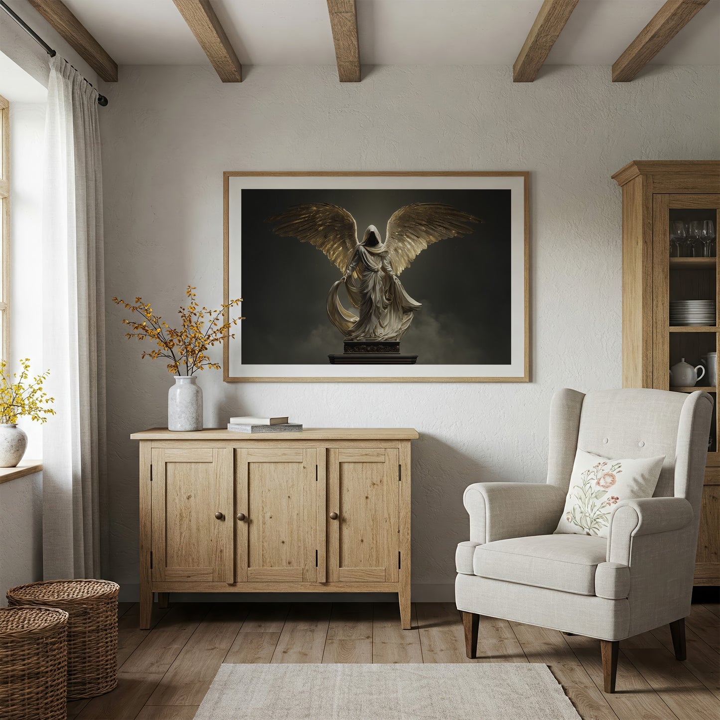 Wings Ascend From Ancient Stone