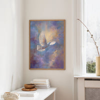 Dove Soars Through Heaven's Glow
