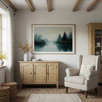 Evergreens Reflect Upon Still Waters