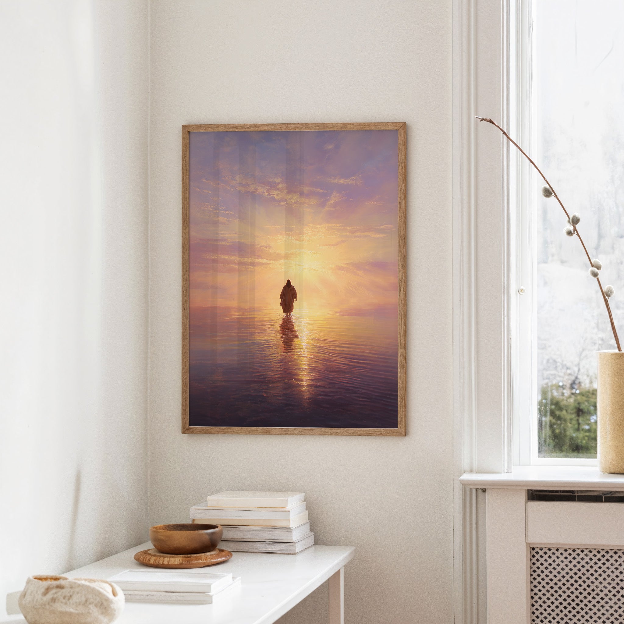 Solitary Path Into Golden Waters