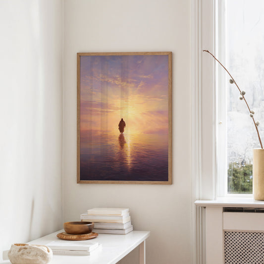 Solitary Path Into Golden Waters