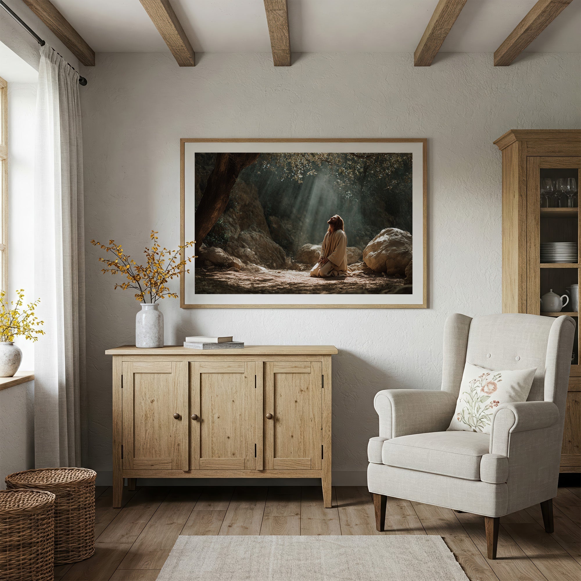 Sunbeams Pierce The Forest Silence