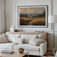 Sunlit Path Through Golden Fields