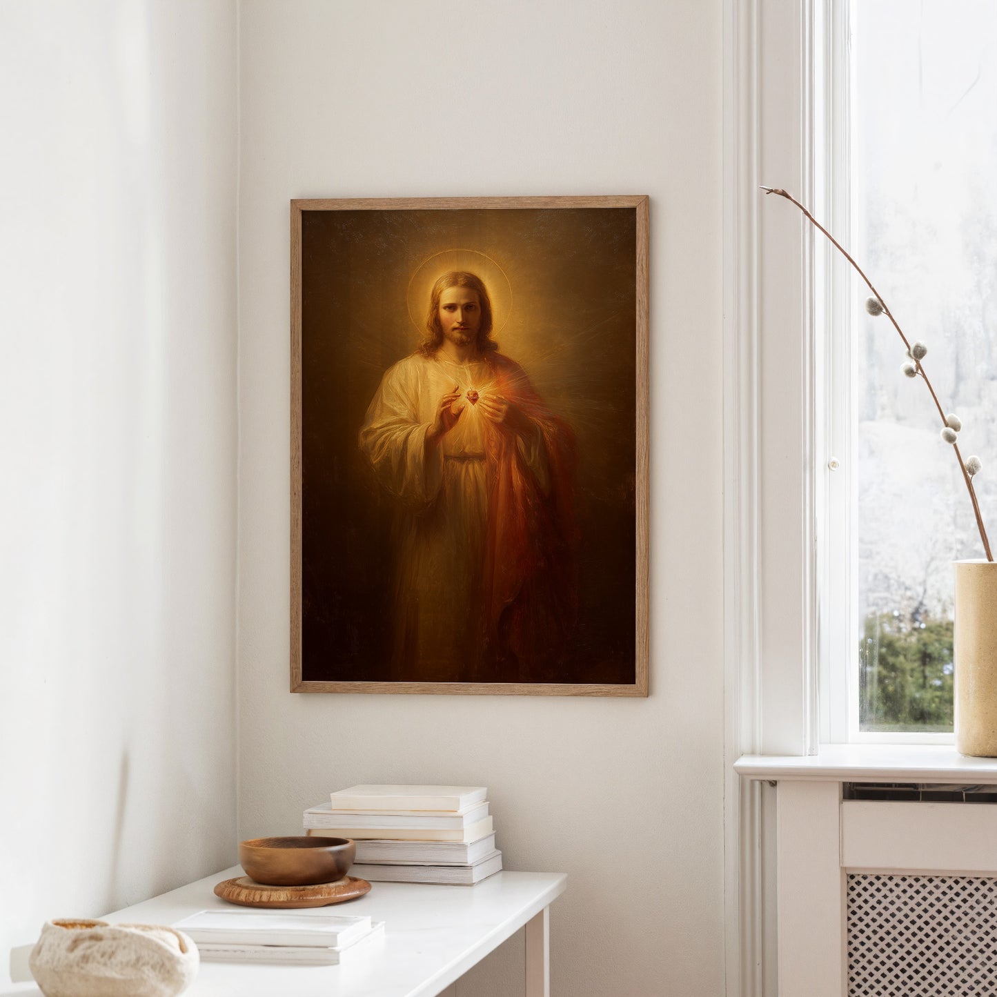 Faith Rests On Weathered Wood