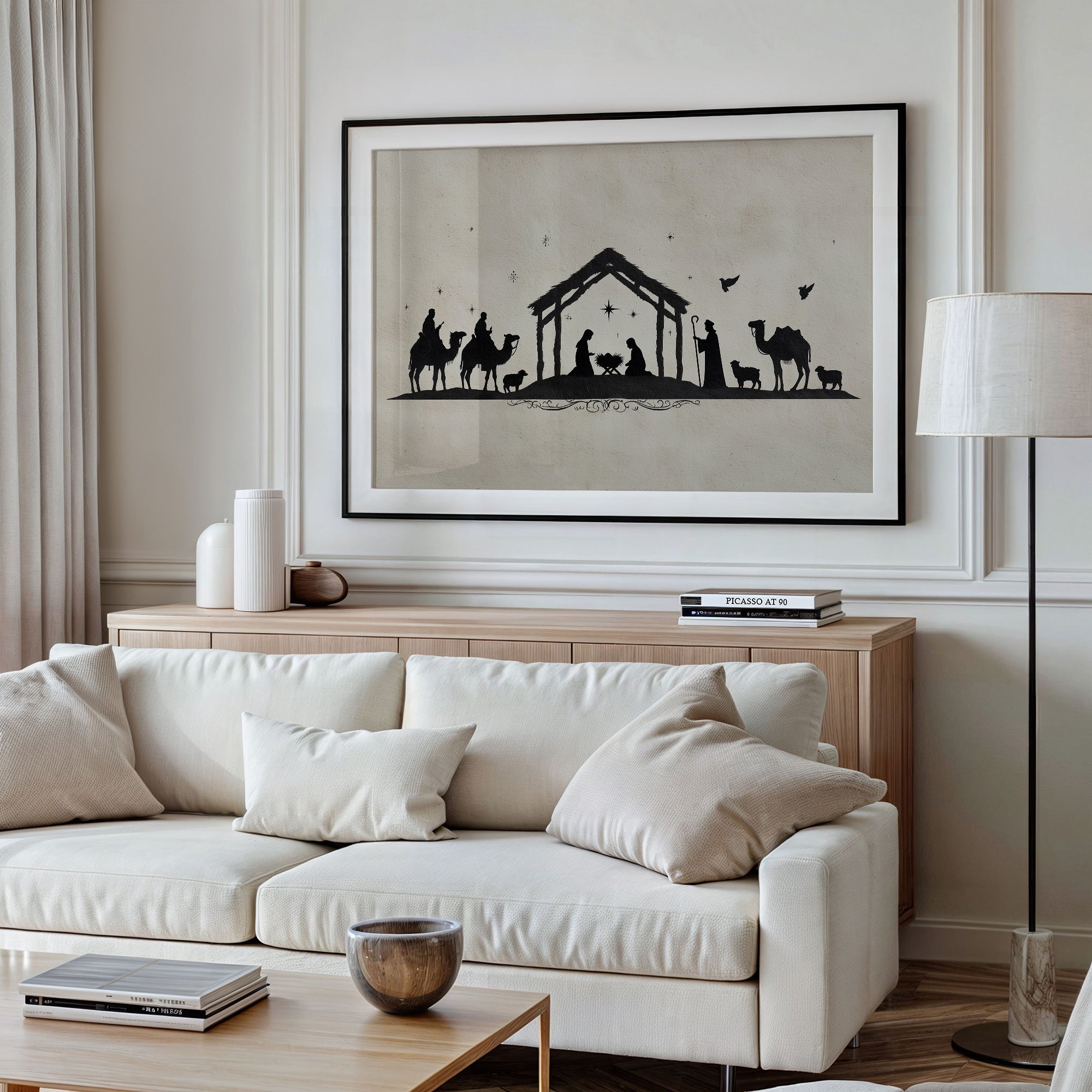 Silent Night In Ink Silhouettes