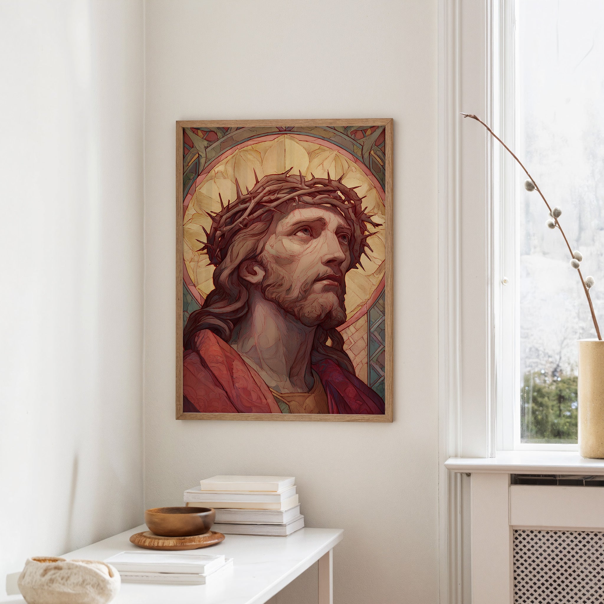 Sacred Gaze Toward Heaven's Light