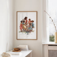 Watercolor Stories On Sunlit Wood