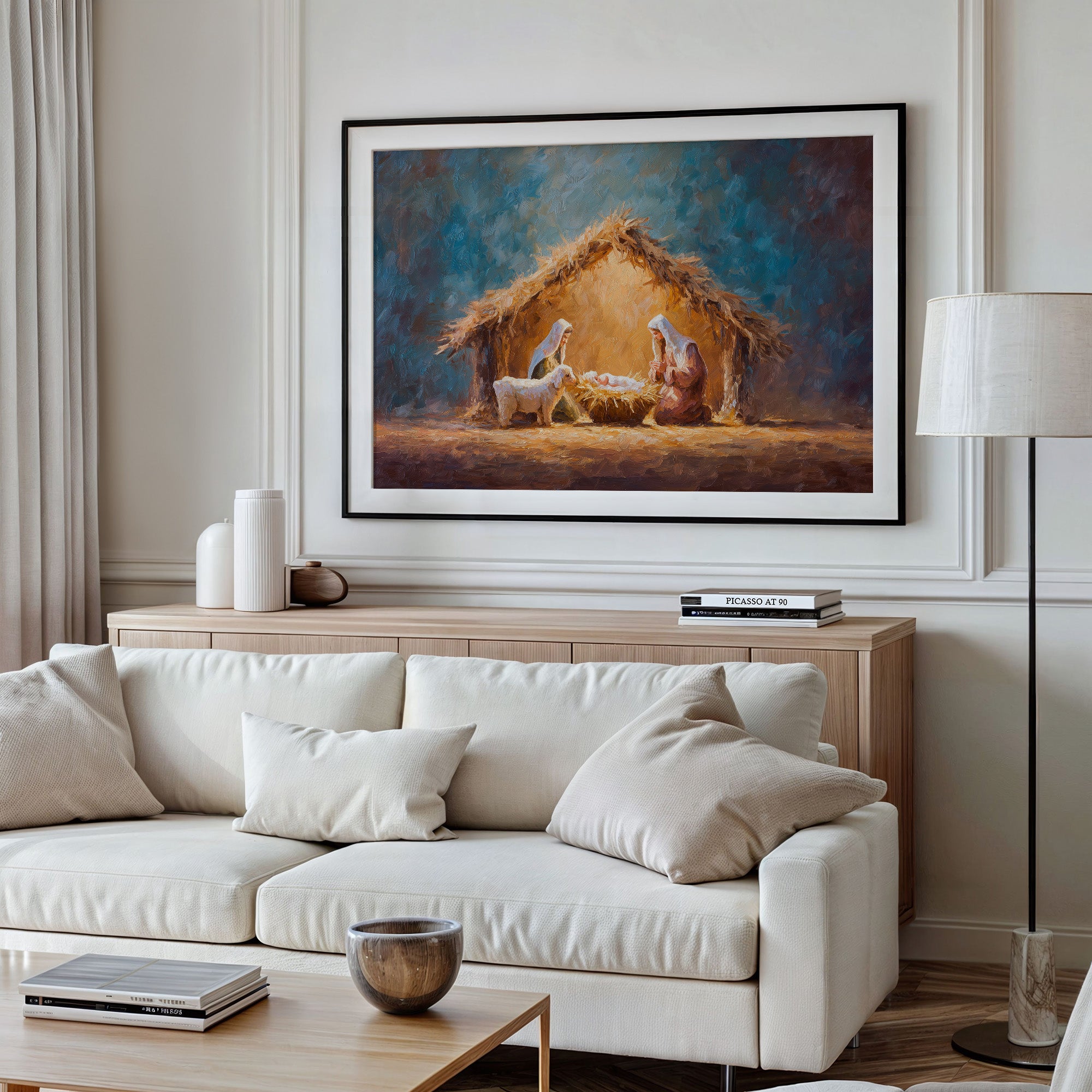 Sacred Light Among Humble Straw