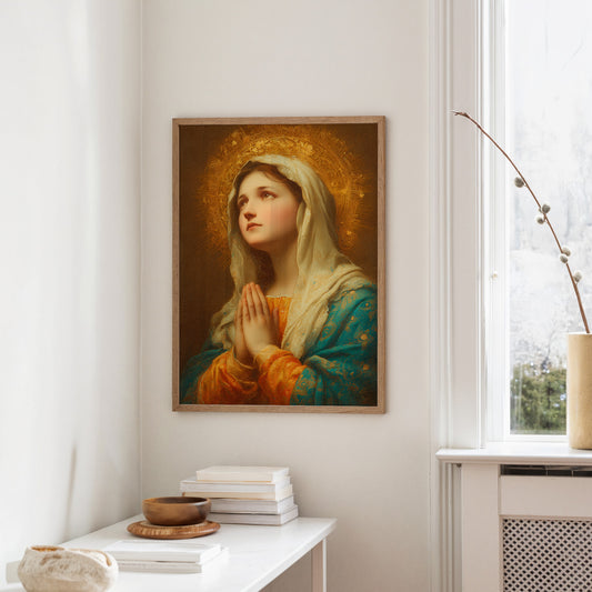 Radiant Prayer In Sunlit Sanctuary