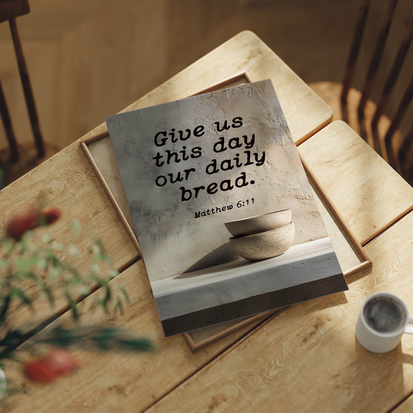 Morning Prayer On Rustic Wood