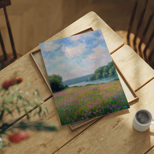 Wildflowers Drift Toward Distant Shore