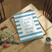 Teal Stripes Carry Ocean Promises