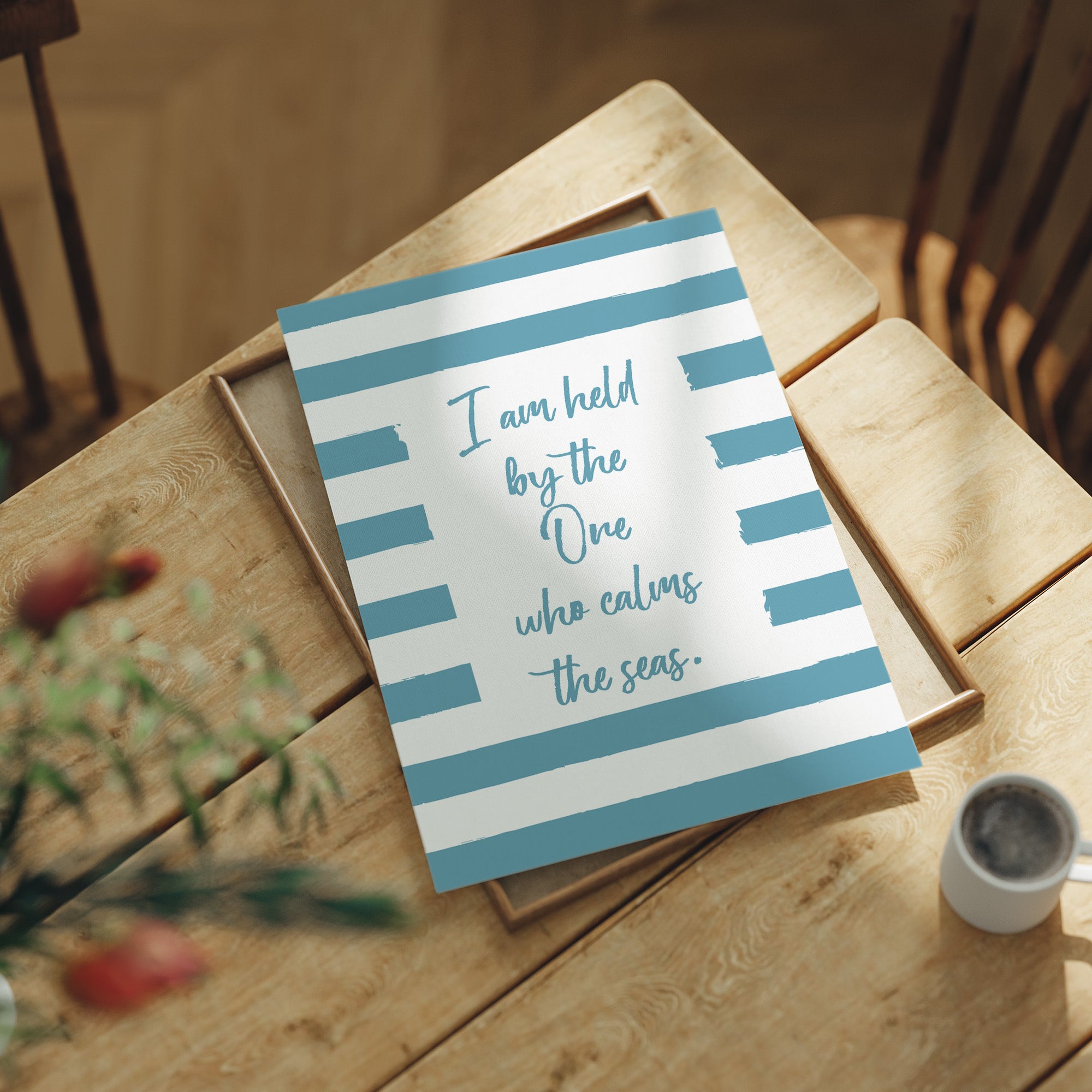 Teal Stripes Carry Ocean Promises