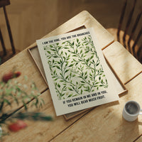 Verdant Words On Wooden Rest