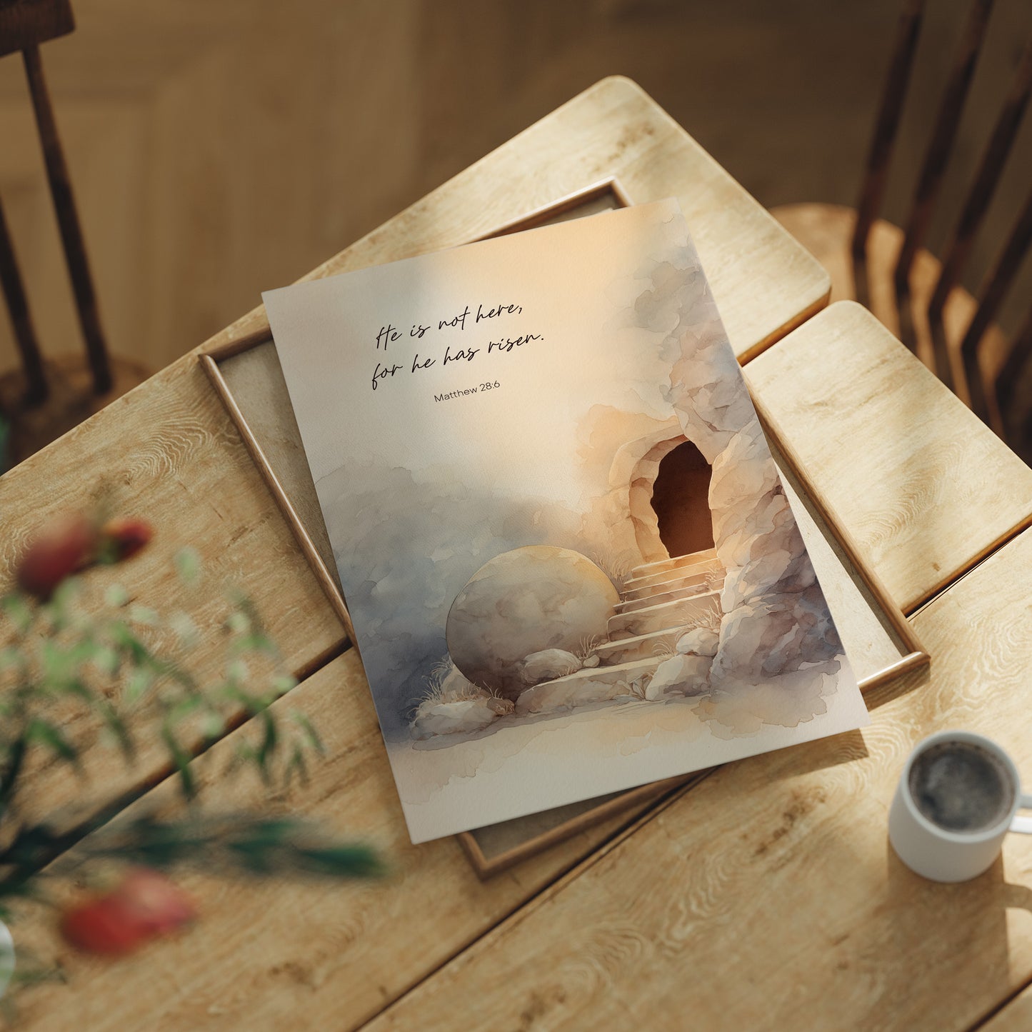 Sacred Words On Wooden Table
