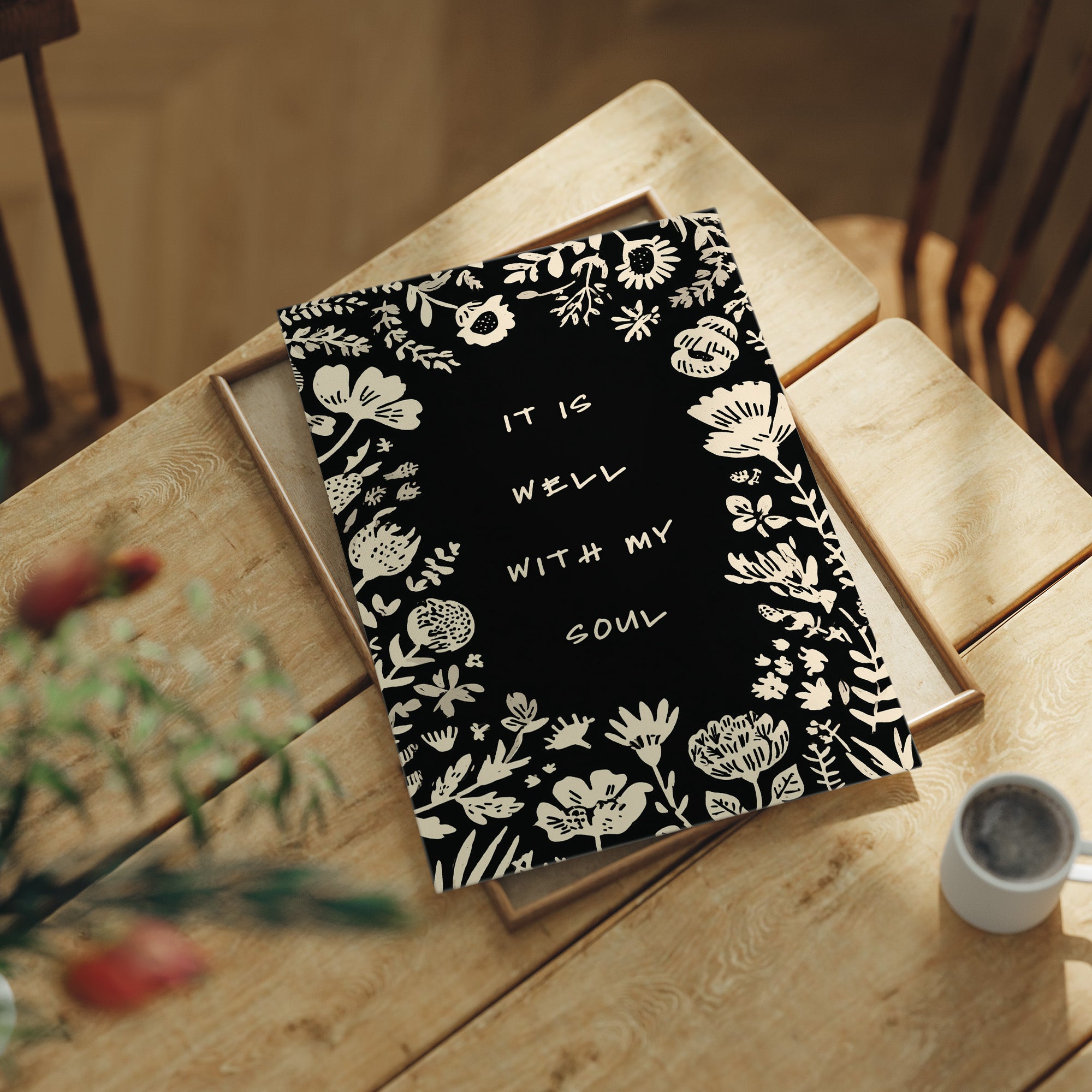 Floral Affirmations Frame Inner Peace