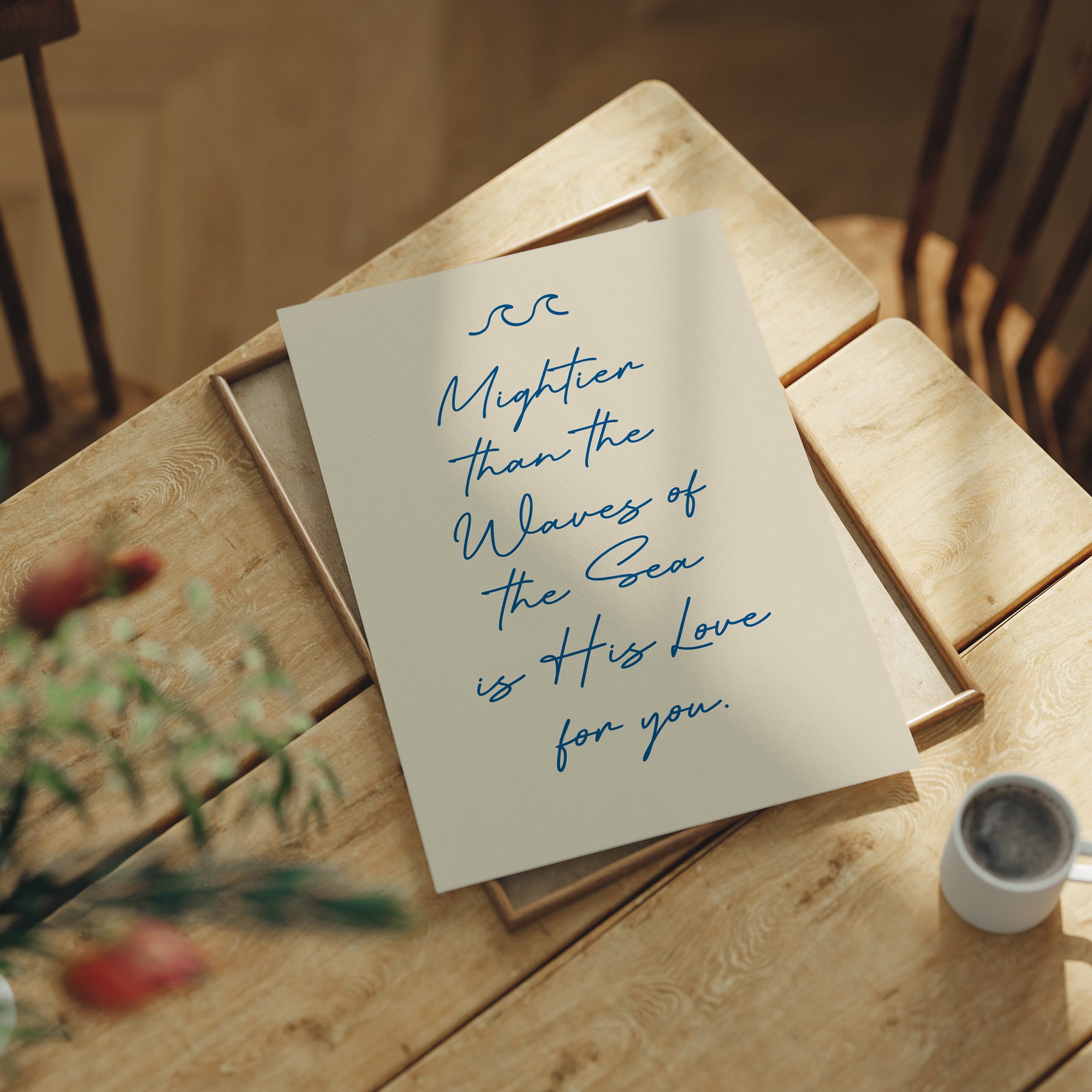 Ocean Promises In Flowing Script