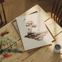 Floating Island Whispers Sepia Secrets