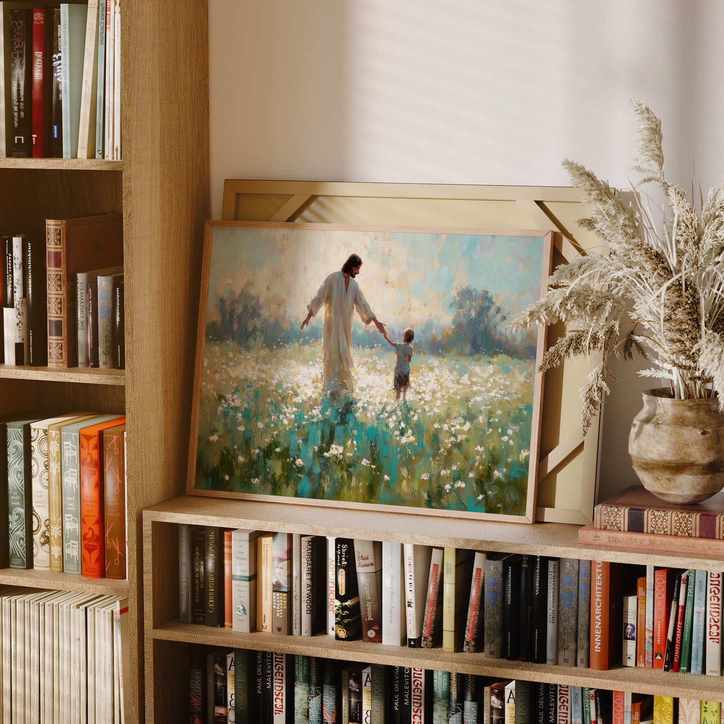 Ethereal Guidance Through Wildflower Fields