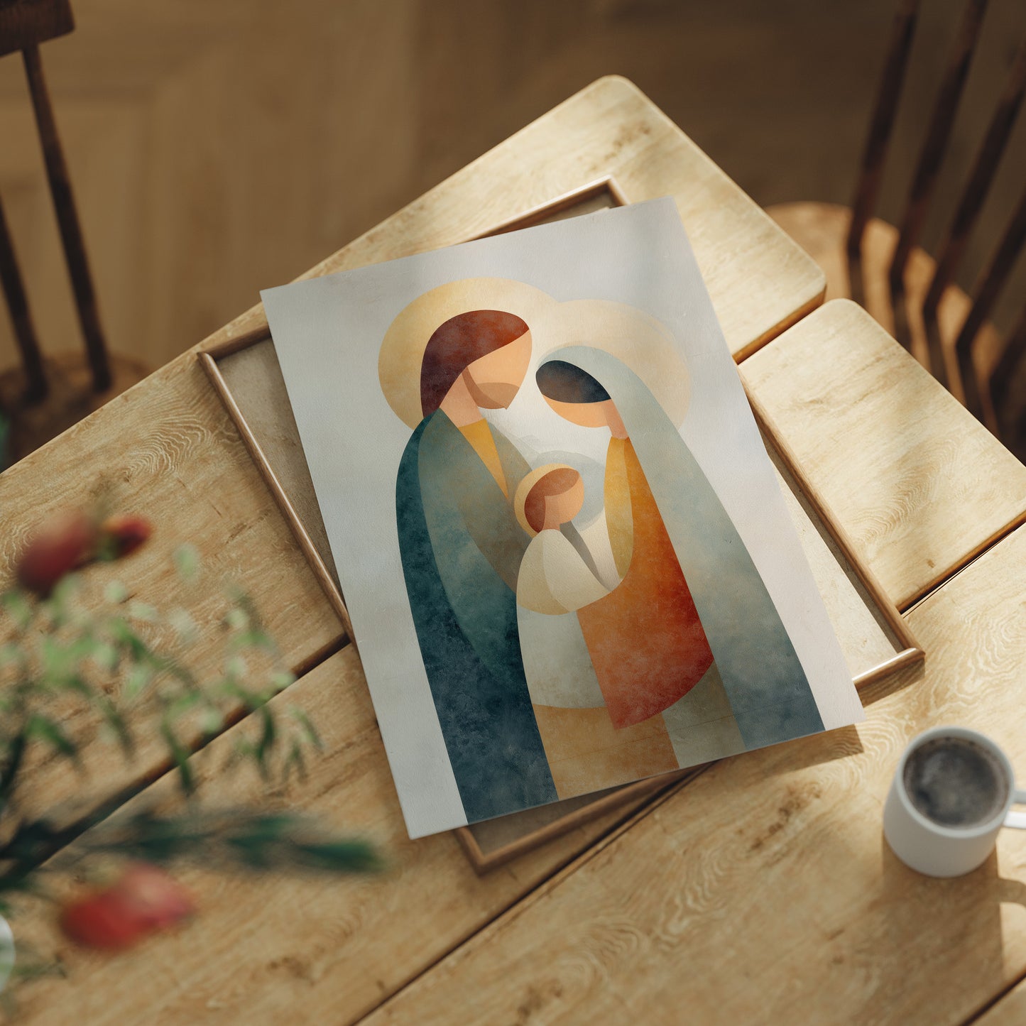 Sacred Geometry Embraces Familial Bond