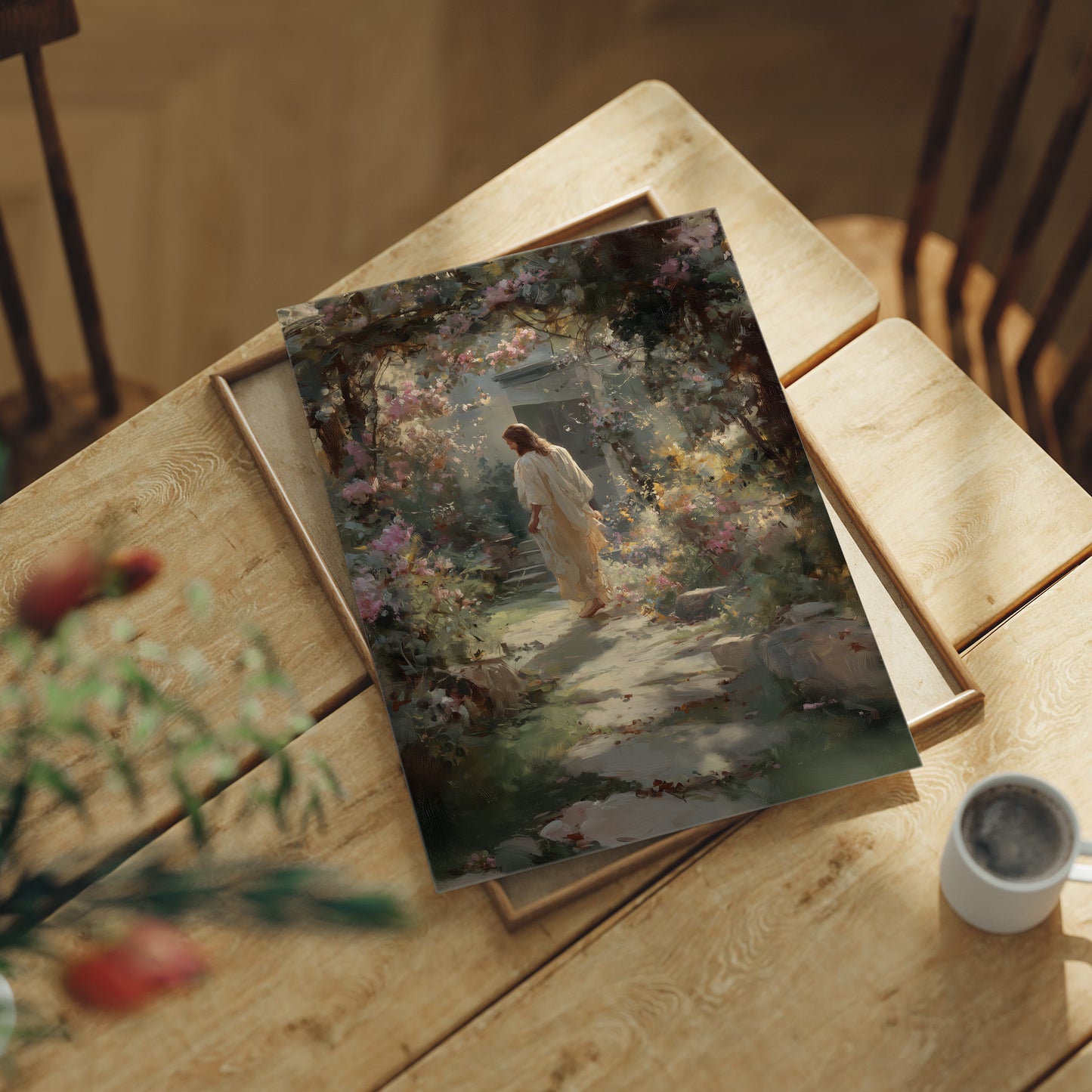 Ethereal Garden Beckons Through Morning Light