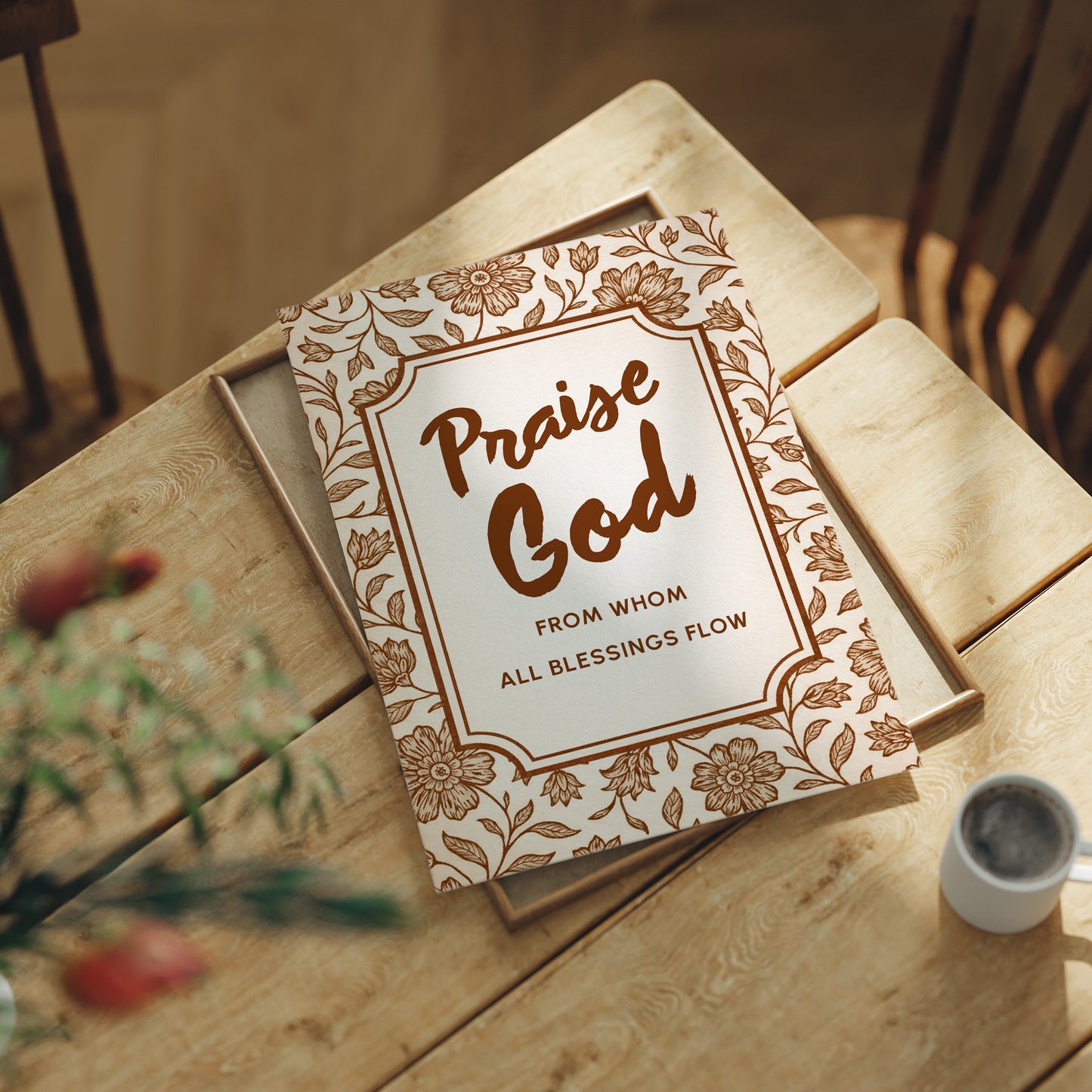 Sepia Devotion Blooms In Gratitude