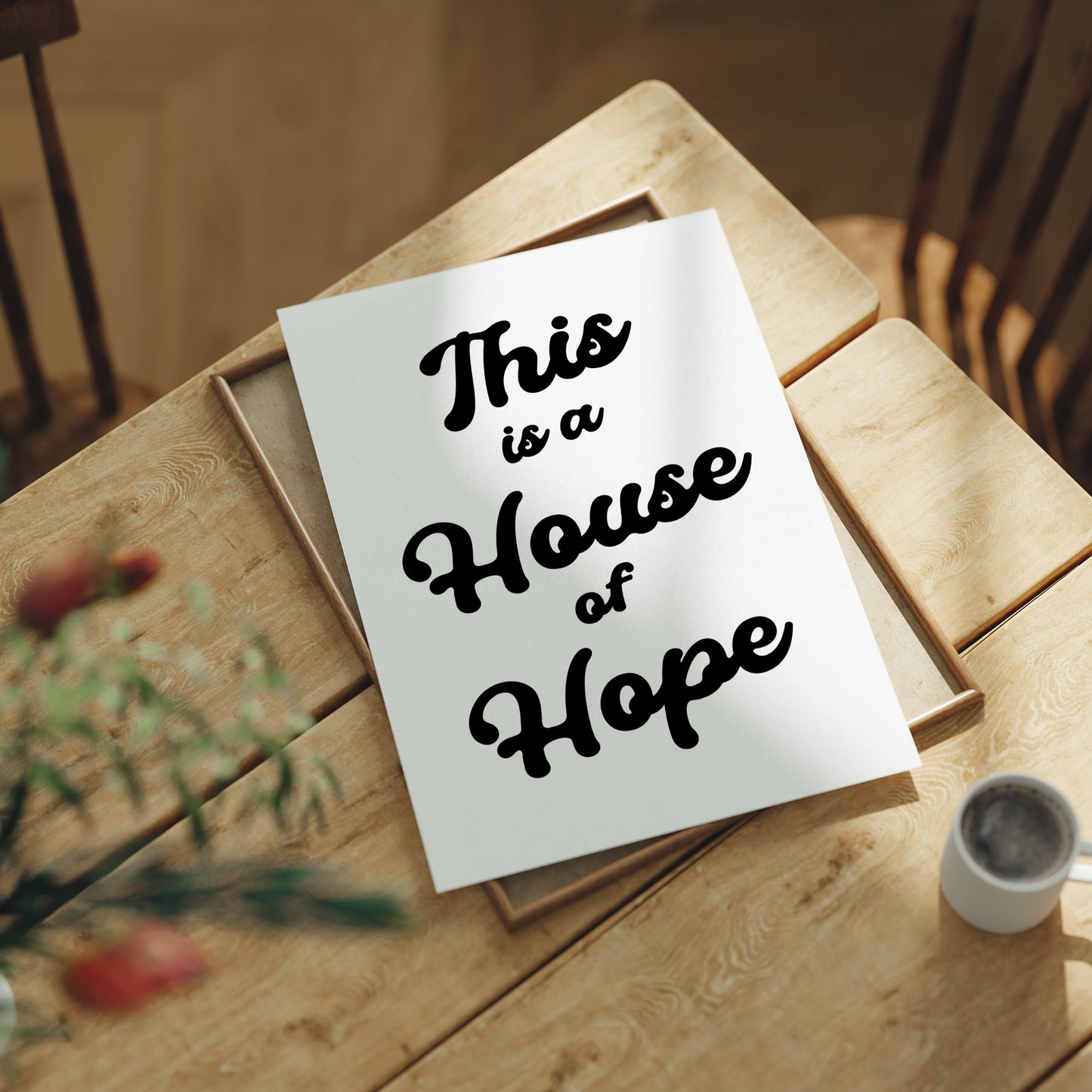 Sanctuary Words Embrace White Canvas