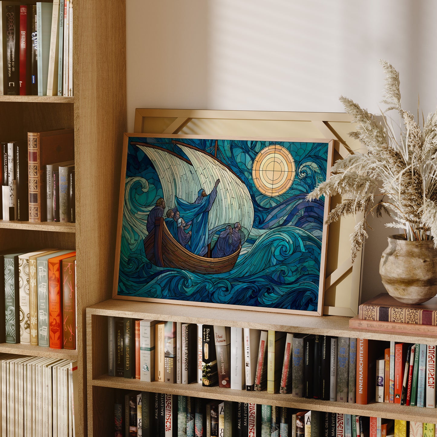 Stained Glass Voyage Through Tempest Seas