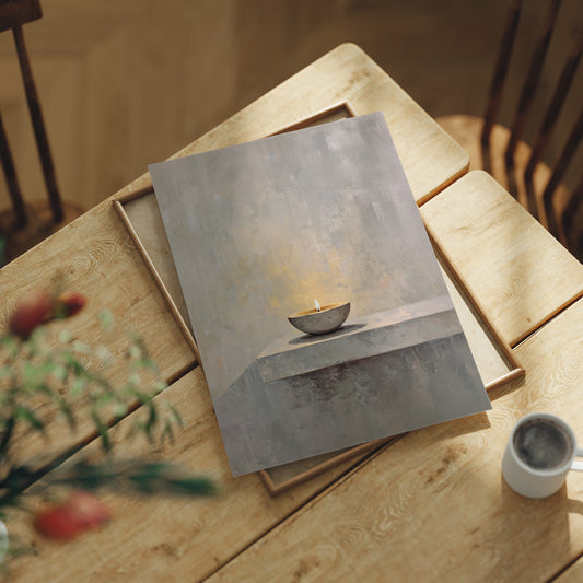 Solitary Flame Whispers Quiet Contemplation