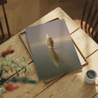 Solitary Pilgrim Crosses Forgotten Shores