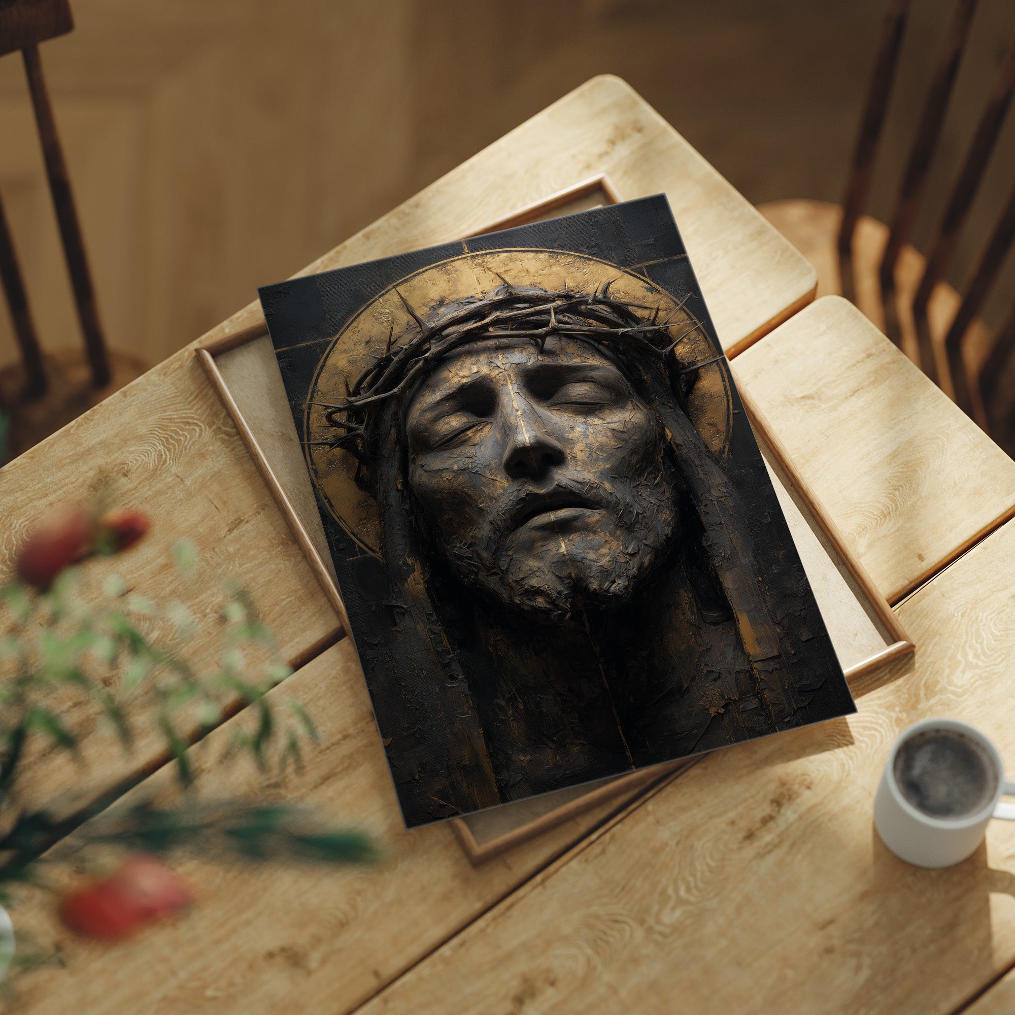 Gilded Sorrow in Sculptural Grace
