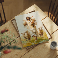 Shepherd's Embrace in Golden Fields