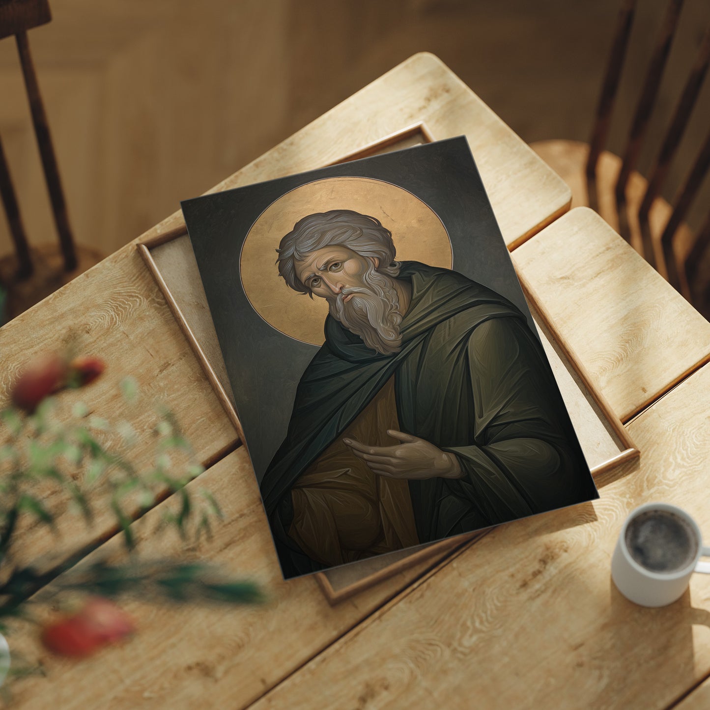Byzantine Contemplation in Emerald Robes