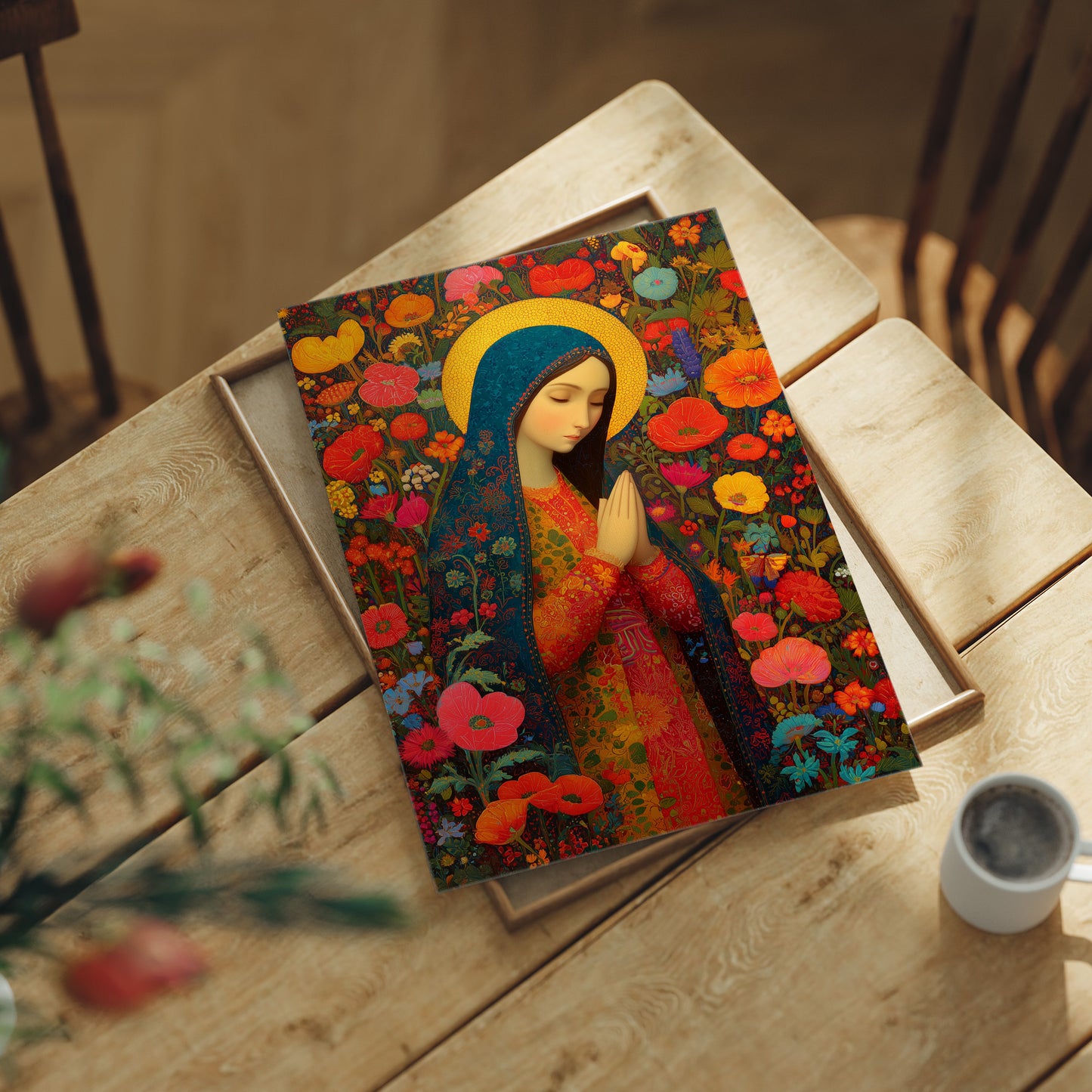 Poppy Garden Prayer in Vibrant Devotion