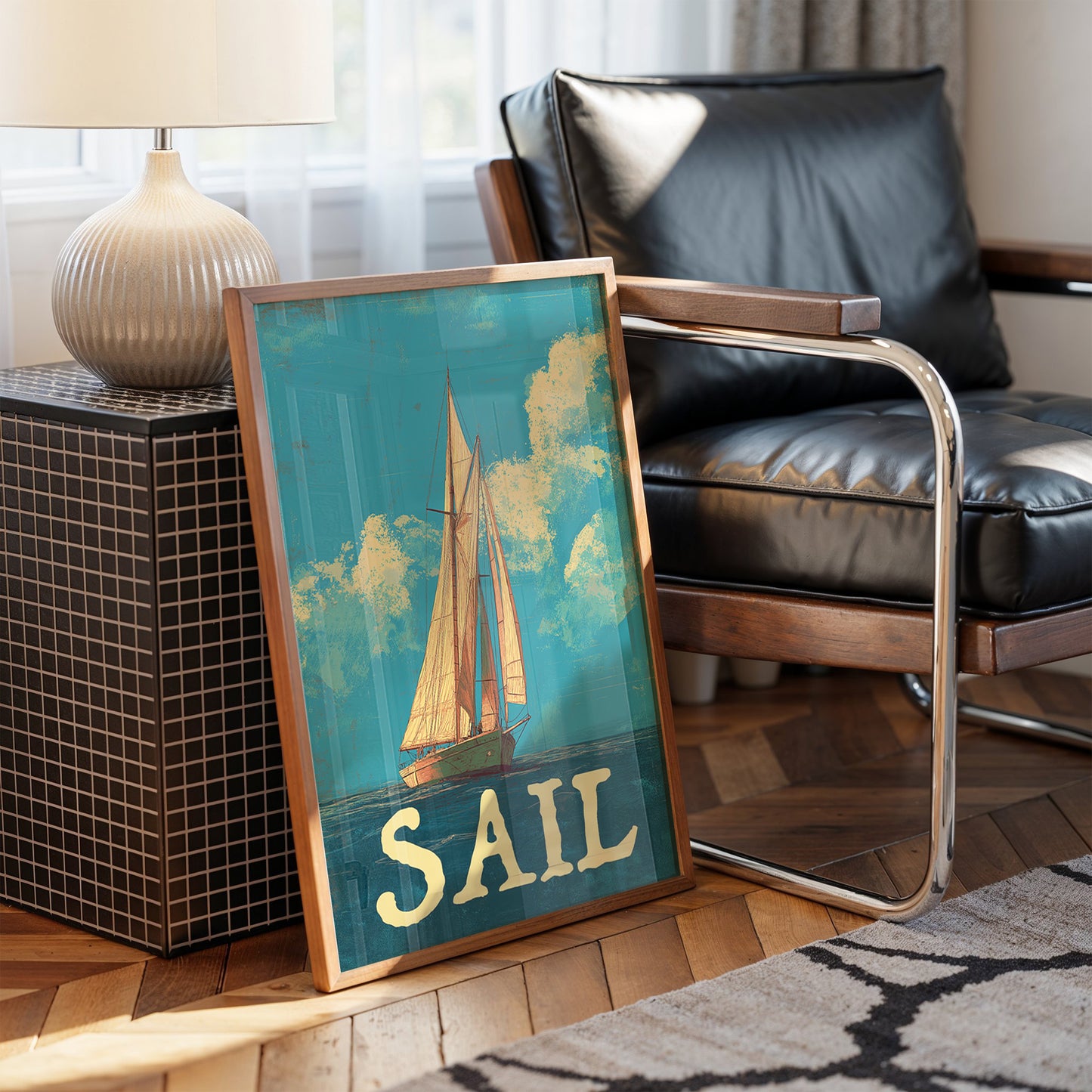 Voyage Beyond Words: Vintage Maritime Poster