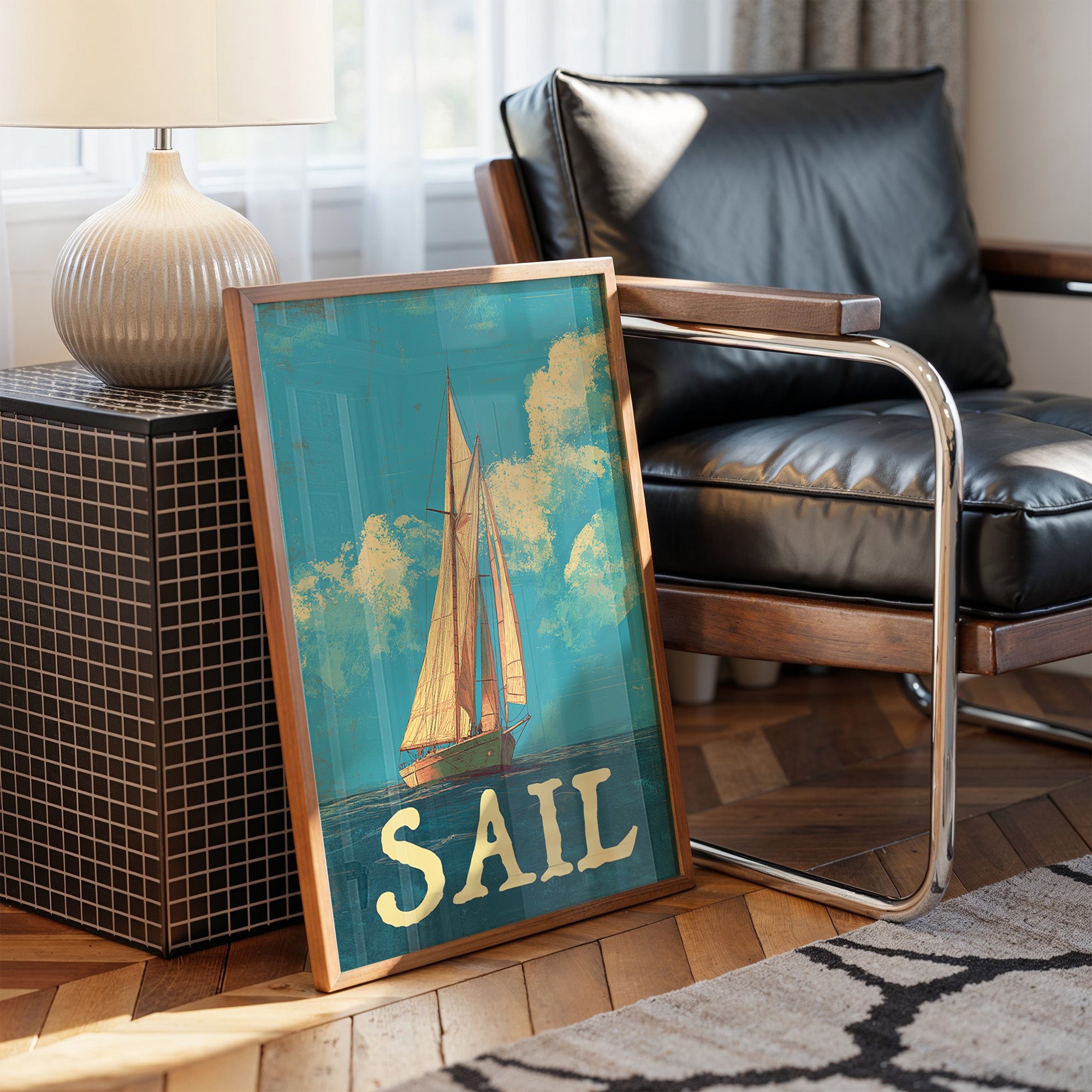 Voyage Beyond Words: Vintage Maritime Poster