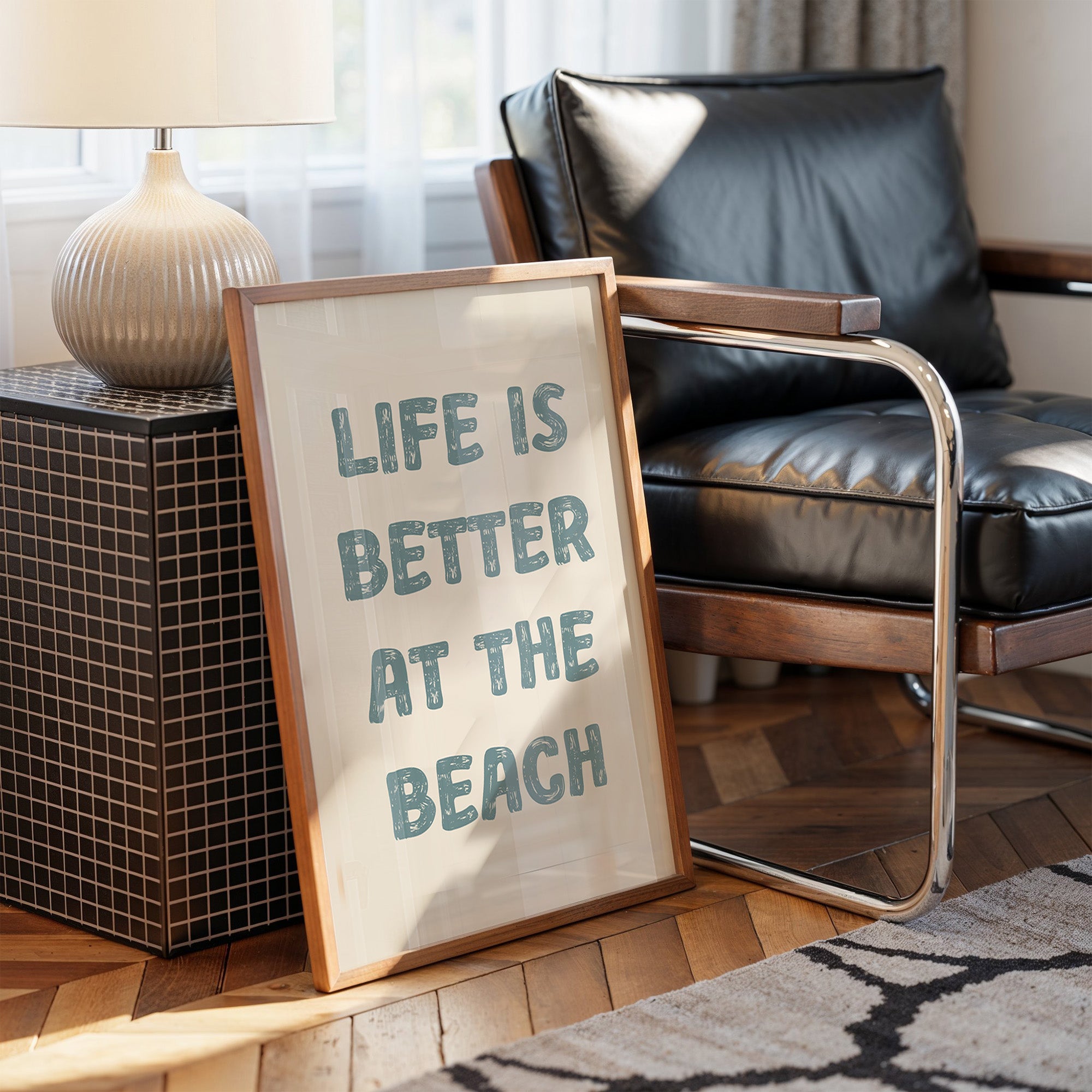 Coastal Wisdom in Teal Typography