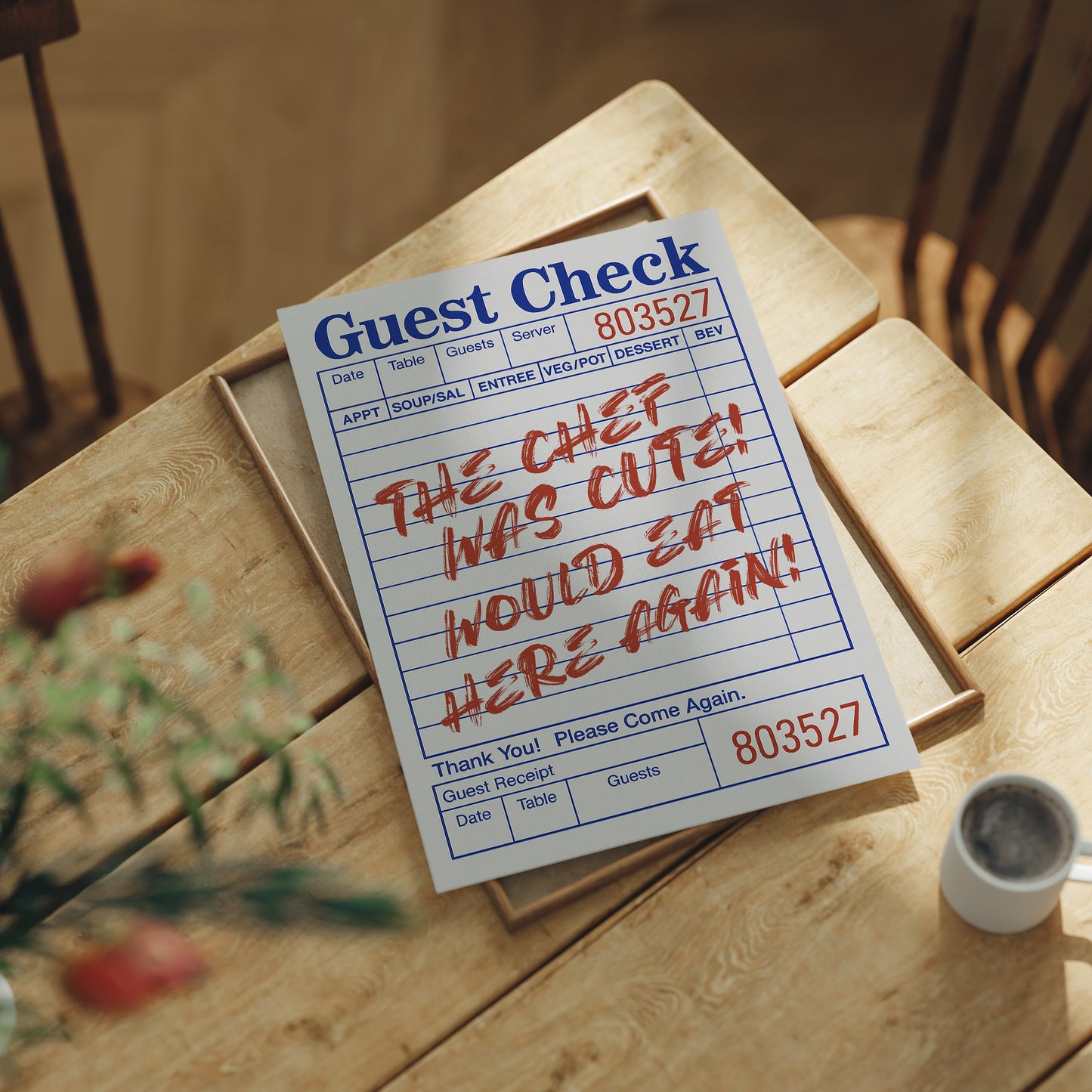 Culinary Confessions on Receipt Paper