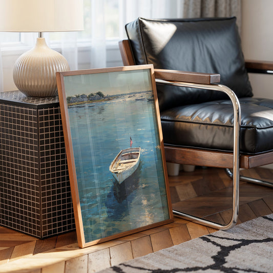 Patriotic Dinghy on Coastal Waters