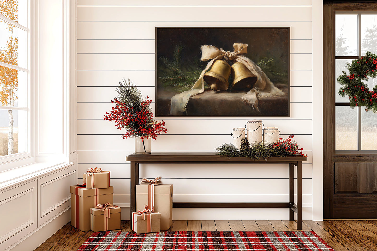 Golden Harmony: Bells Entwined in Silk