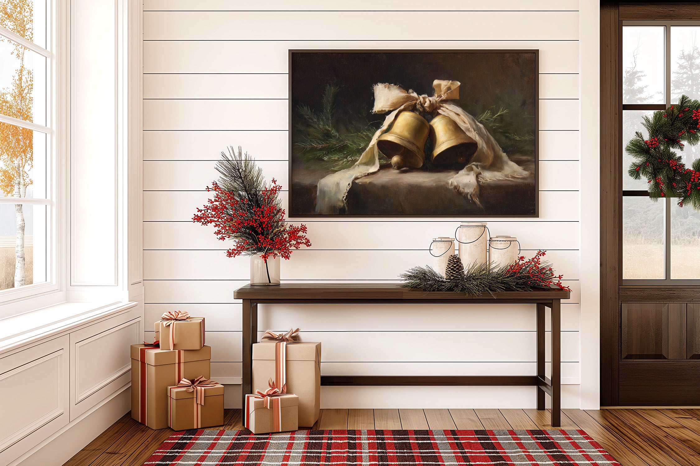 Golden Harmony: Bells Entwined in Silk