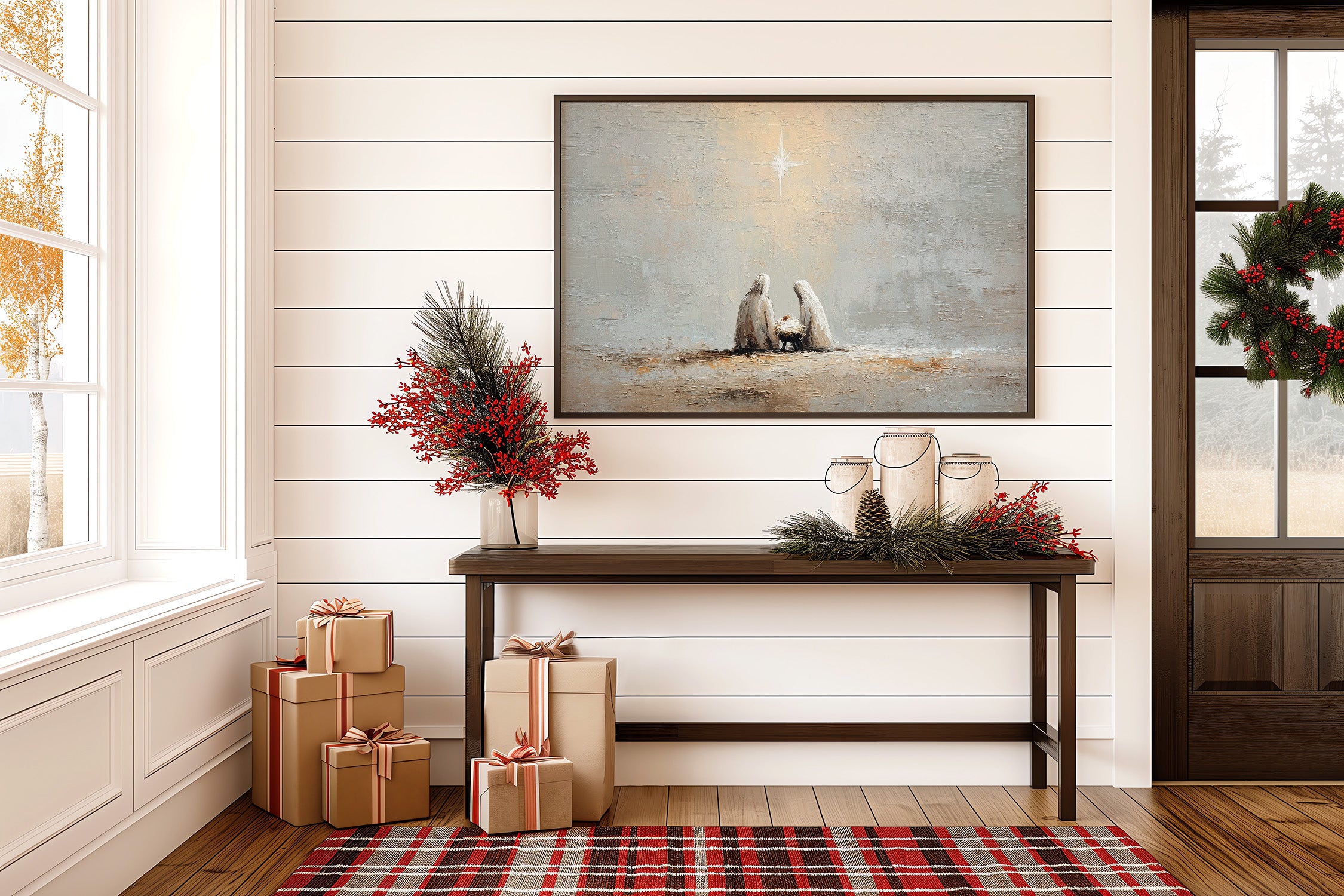 The Holy Family at the Manger
