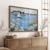 Coastal Symphony in White and Blue