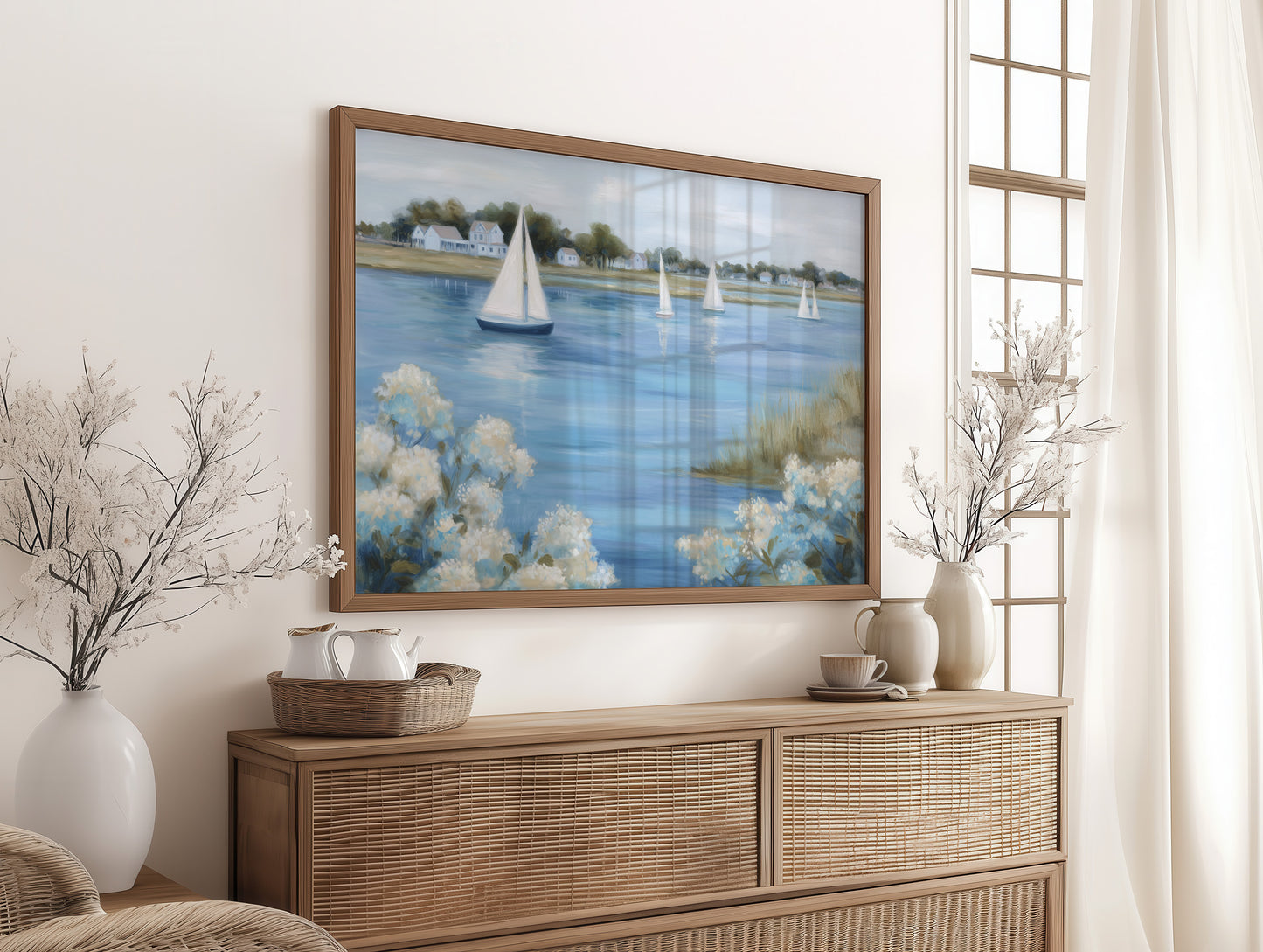 Coastal Symphony in White and Blue